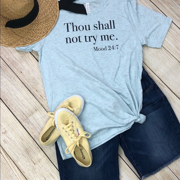 🔥⚡️”Thou Shall Not Ty Me” ⚡️🔥 Mood 24:7 T-Shirt! - Picture 2 of 2